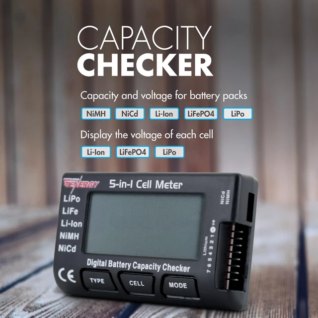 Alt view image 10 of 14 - 5-in-1 Battery Meter, Intelligent Cell Meter Digital Battery Checker/Balancer for LiPo / LiFePO4 / Li-ion/NiCd/NiMH Battery Packs