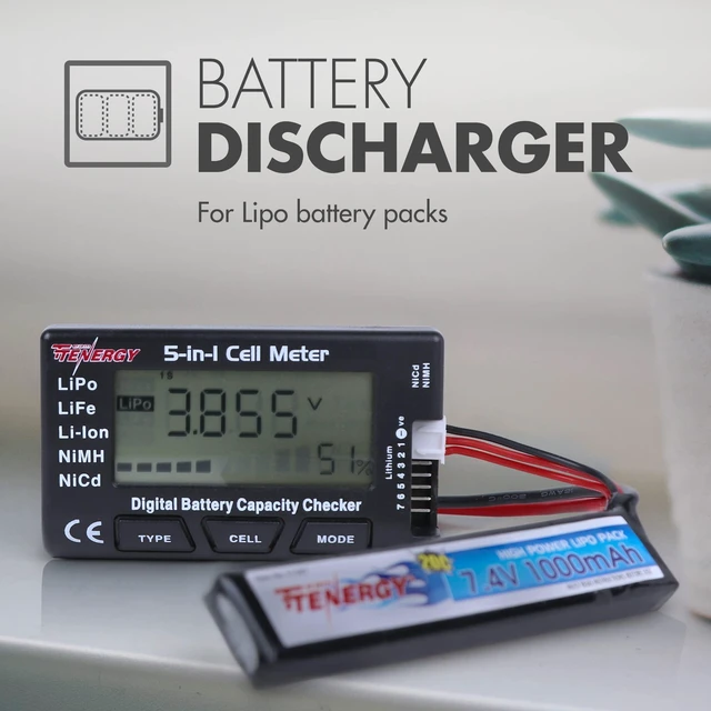 Alt view image 13 of 14 - 5-in-1 Battery Meter, Intelligent Cell Meter Digital Battery Checker/Balancer for LiPo / LiFePO4 / Li-ion/NiCd/NiMH Battery Packs