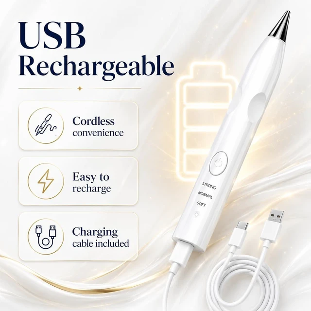 Alt view image 10 of 14 - Electric Diamond Painting Pen Kit, Cordless USB-C Rechargeable Vacuum Pen for Diamond Art, No Wax Rhinestone Picker with 3 Suction Levels, Interchangeable Tips, Low Noise DIY Craft Tool (white)