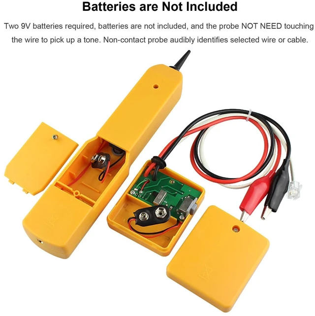 Alt view image 10 of 12 - Electrical Wire Tracer Circuit Tester w/Tone Generator & Probe Kit, Cable Signal Locator Tester, Test Circuit Continuity, Network Telephone Line, Automotive Circuit Identify Tools w/Clips & RJ11 Plug