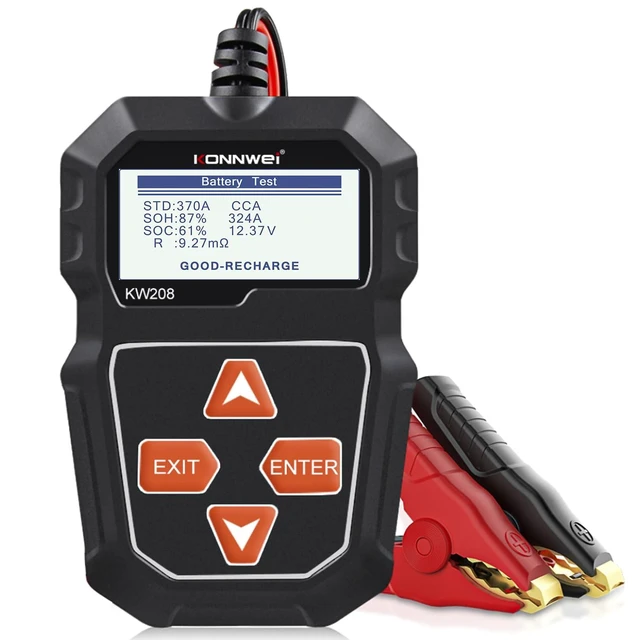 Alt view image 8 of 14 - KW208 12V Car Battery Tester, Battery Load Tester Automotive 12V Alternator Starter Tester Digital Auto Battery Analyzer Charging Cranking System Tester for Car Truck Marine Motorcycle Boat