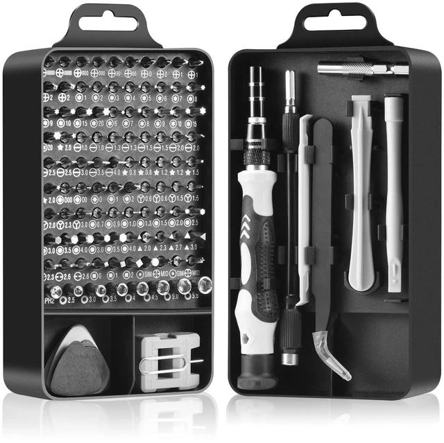 Alt view image 7 of 12 - Precision Screwdriver Set, Premium 115 in 1 Magnetic Repair Tool Kit for Electronics, Computer, iPhone, Laptop, Game Console, Watch, Eyeglasses