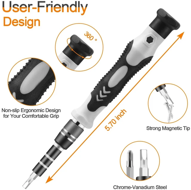 Alt view image 9 of 12 - Precision Screwdriver Set, Premium 115 in 1 Magnetic Repair Tool Kit for Electronics, Computer, iPhone, Laptop, Game Console, Watch, Eyeglasses