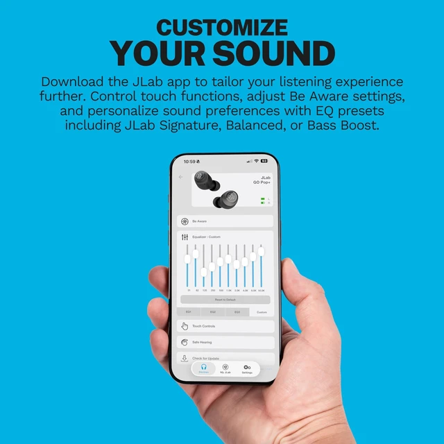 Alt view image 9 of 14 - Go Air Pop+, True Wireless Earbuds, Bluetooth Earbuds with Microphone, Dual Connect, EQ3 Sound, Mint Green