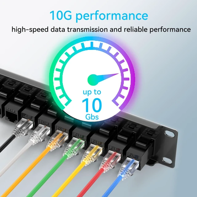 Alt view image 10 of 12 - Mini Patch Panel 12 Port Cat6 with Coupler Keystone, Cat6 Network Panel 10G No Punch Down, Time-Saver Ethernet 1U Rj45 Panel, Rackmount 10 Inch Coupler Patch Panel