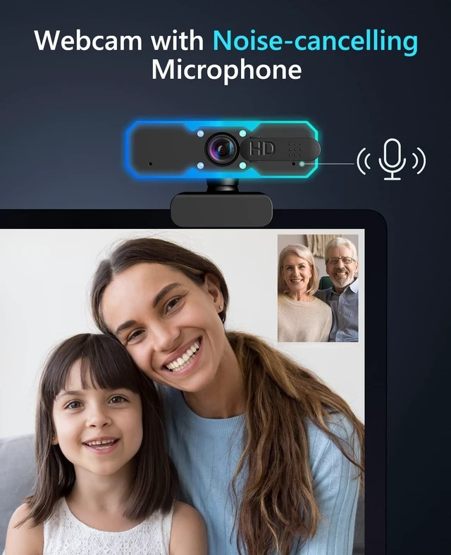 Alt view image 11 of 14 - 1080P 60FPS Streaming Camera Webcam with Microphone and Fill RGB Light,Autofocus,Work with Laptop/Desktop Computer/Winsdows/Mac OS/PC Computer for Camera