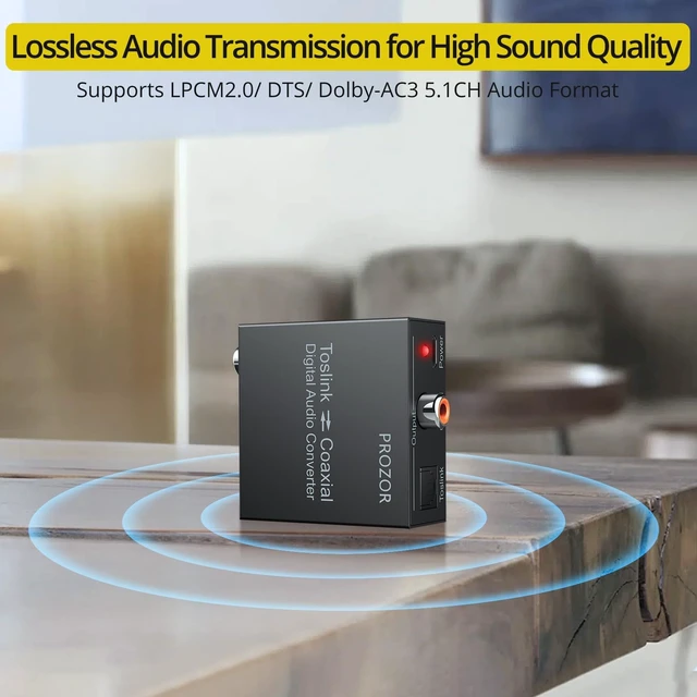 Alt view image 13 of 14 - 192K Bi-derectional Coaxial Optical Converter, Optical SPDIF Toslink to Coaxial, Coaxial to Optical SPDIF Toslink, Support DTS/Dolby-AC3, Bi-derectional Digital Splitter with Optical Cable