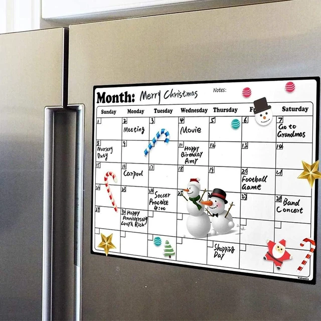 Alt view image 8 of 14 - Fridge Calendar Magnetic Dry Erase Whiteboard Calendar For Refrigerator Planners 16.9 Inches X 11.8 Inches