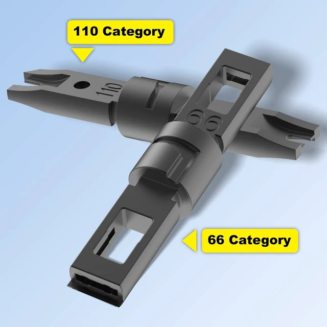 Alt view image 12 of 14 - Punch Down Tool 110 Ethernet Keystone Punch Tool with 110/66 Blades Blue 1 Pack