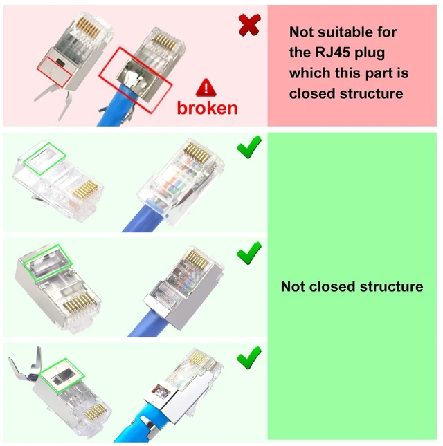 Alt view image 11 of 14 - RJ45 RJ11/RJ12 RJ22 Ethernet Crimp Tool Crimper Cutter Stripper All-in-one Multi-Tool for Network Telephone Cat3 Cat5 Cat5e Cat6 Cat6A Modular Connector Plug Cables