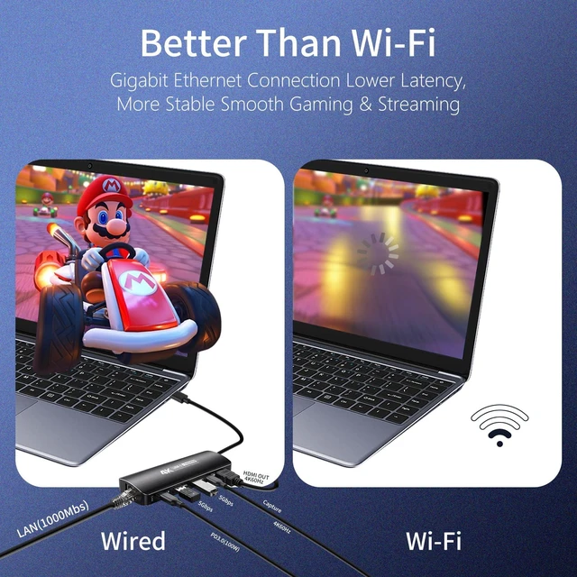 Alt view image 13 of 14 - USB-C Capture Card Dock for Switch 2 & Steam Deck, 4K60 HDMI Display & USBC Video Capture for OBS, PD100W Charging, Ethernet, USB 3.0 Hub for Gaming Handhelds & Live Broadcast (Black)