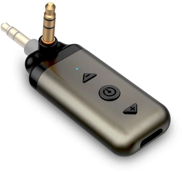 Alt view image 8 of 14 - Air88 Bluetooth 5.4 Aux Adapter, 180° Swivel 3.5mm Jack Receiver for Car Home Stereo, Handsfree Calls, 12 Hours Battery, HiFi Sound, Solid Metal Case