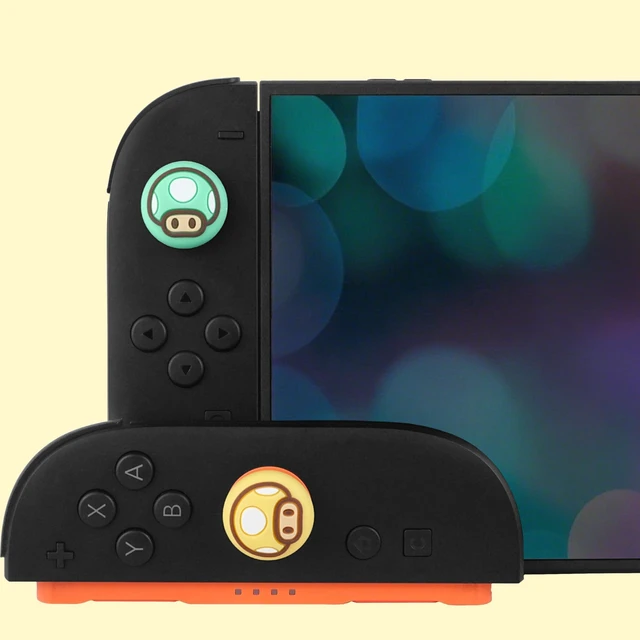 Alt view image 11 of 12 - Thumb Grip Caps for Nintendo Switch 2 / Switch 2 Pro Controller, 4PCS Kawaii Cute Joystick Cap Grip Soft Silicone Joycon Button Cover Switch 2 Accessories, Red