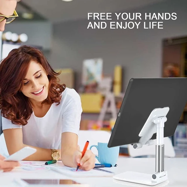 Alt view image 11 of 14 - 2 Pcs Cell Phone Stand for Desk, Adjustable & Foldable Phone Holder