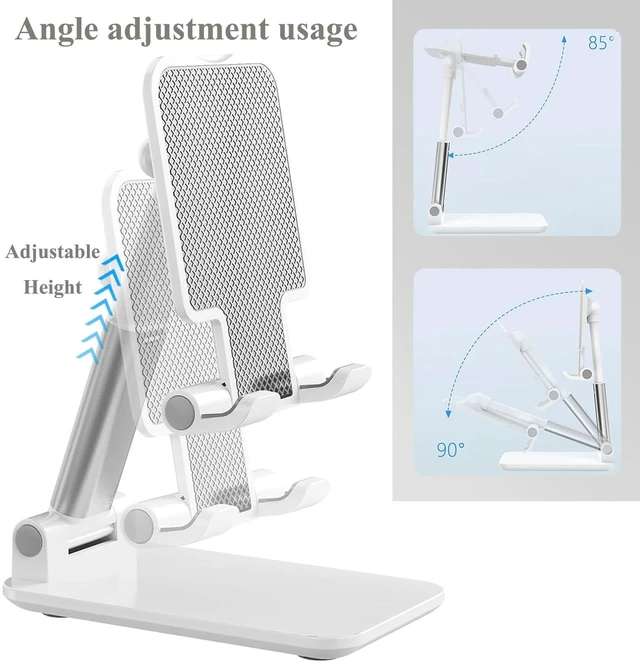 Alt view image 14 of 14 - 2 Pcs Cell Phone Stand for Desk, Adjustable & Foldable Phone Holder