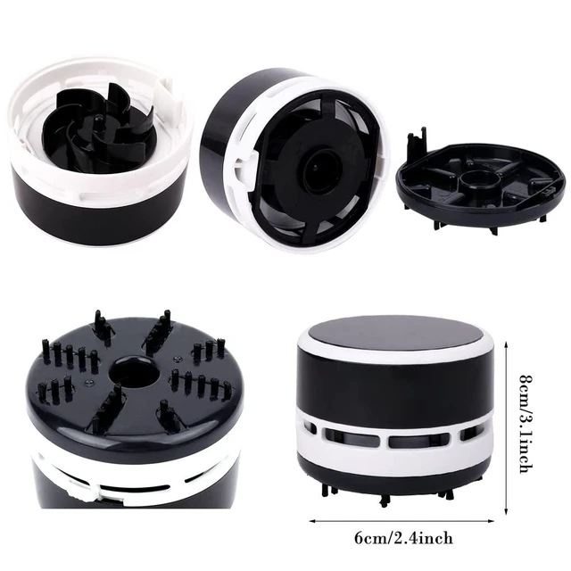 Alt view image 12 of 14 - Desk Vacuum Cleaner Mini, Portable Desktop Vacuum, Mini Crumb Dust Desk Vacuum Cordless Sweeper for Home, Office,Cars,Pet Hairs,No Battery Included