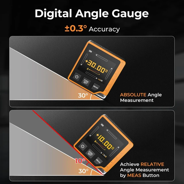 Alt view image 11 of 14 - Laser Measuring Tool, 262ft Laser Measure with Digital Angle Finder & Level, Magnetic Rechargeable Laser Measurement Tool with 2.4'' Color Backlit Display, 6 Units, Length/Area/Volume/Pythagorean Mode