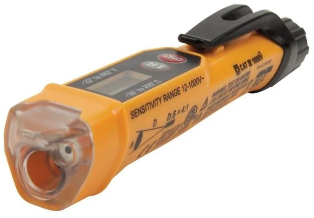 Alt view image 12 of 14 - NCVT-4IR Non-Contact Voltage Tester, 12-1000V AC Pen with IR Thermometer -22 to 482-Degree Fahrenheit, LED and Audible Alarms, Pocket Clip