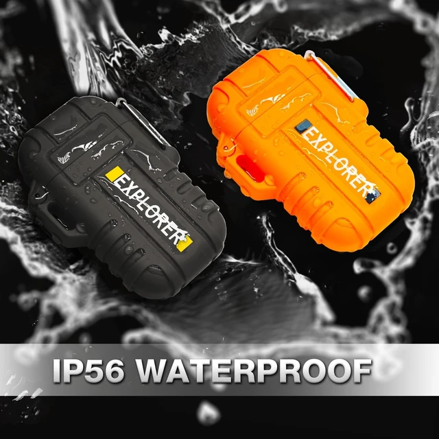 Alt view image 10 of 14 - 2 Pack Waterproof Lighter Outdoor Windproof Torch Lighters Dual Arc Butane Electric Lighters USB Rechargeable Lighters Flameless Plasma Lighter Camping Hiking Adventure Survival Tactical Gear