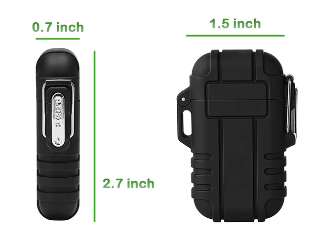 Alt view image 14 of 14 - 2 Pack Waterproof Lighter Outdoor Windproof Torch Lighters Dual Arc Butane Electric Lighters USB Rechargeable Lighters Flameless Plasma Lighter Camping Hiking Adventure Survival Tactical Gear