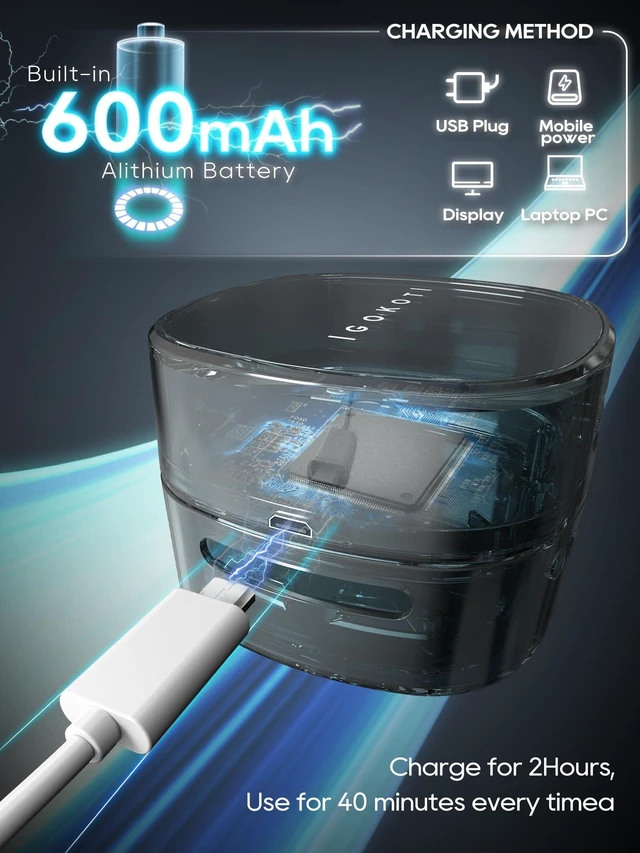 Alt view image 12 of 14 - Desk Vacuum Cleaner Mini,Counter Vacuum,Tabletop Vacuum Cleaner USB Rechager, Cordless Energy Saving Design