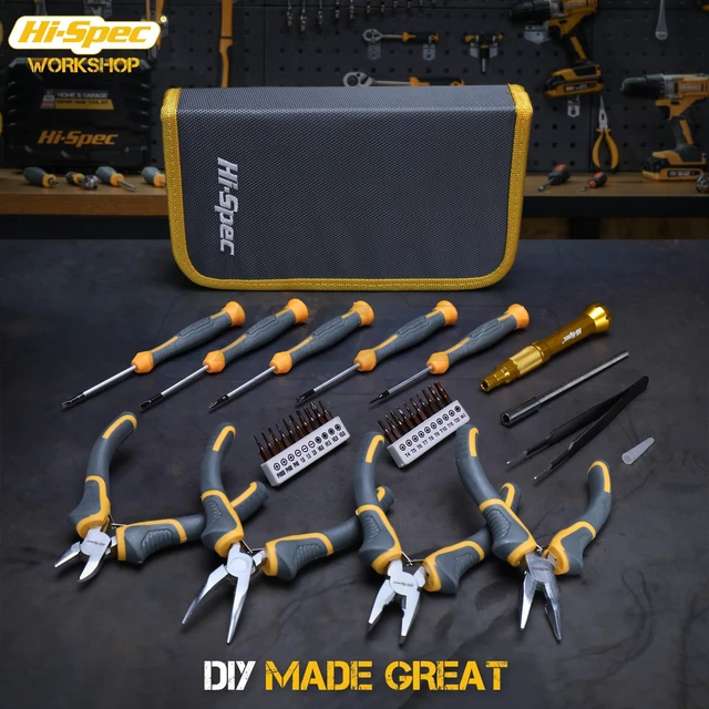 Alt view image 14 of 14 - 32pc Electronics Repair & Opening Tool Kit Set for Laptops, Phones, Devices, Computer & Gaming Accessories. Precision Small Screwdrivers with Pentalobe Bits for iPhones & MacBooks