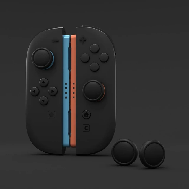 Alt view image 9 of 14 - Thumb Grips for Nintendo Switch 2, 4-Pack Silicone Joystick Caps for Joycon 2 Accessories, Comfort Thumbstick Grip Covers - Black