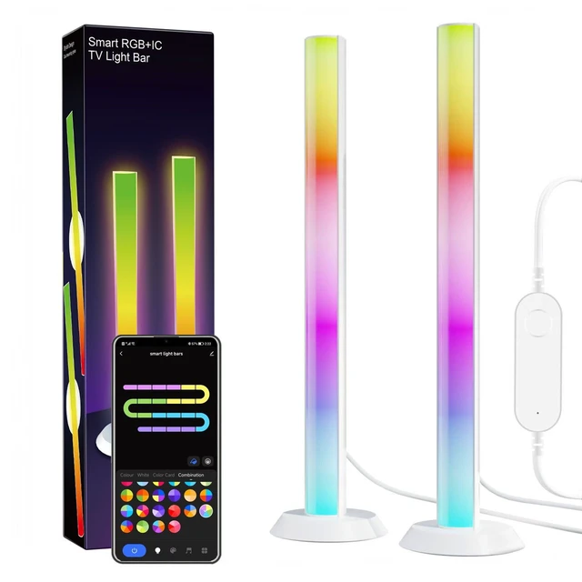 Alt view image 8 of 14 - Smart LED Light Bar, TV Backlight Ambient Lighting, Compatible with Alexa, RGB Light Bar for Room with 16 Million Colors, Music Sync Gaming Lights APP Control, Desk Lamp LED Lights for TV, PC, Party