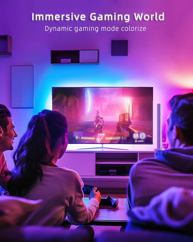 Alt view image 13 of 14 - Smart LED Light Bar, TV Backlight Ambient Lighting, Compatible with Alexa, RGB Light Bar for Room with 16 Million Colors, Music Sync Gaming Lights APP Control, Desk Lamp LED Lights for TV, PC, Party