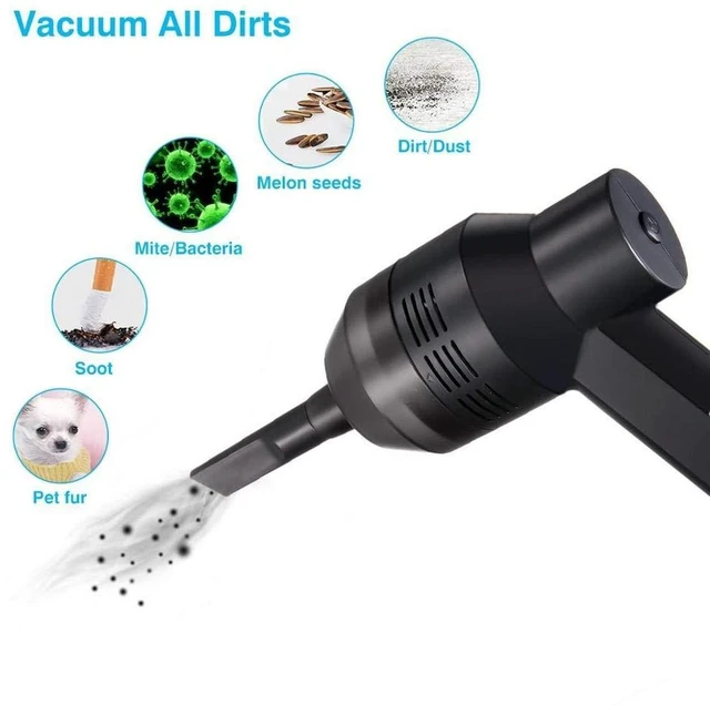 Alt view image 9 of 12 - NEW Cordless Mini Vacuum Cleaner,Portable Computer Vacuum for Car Laptop Sewing Machine Keyboard Vac USB Desk Crumbs Hairs Dust Cleaners