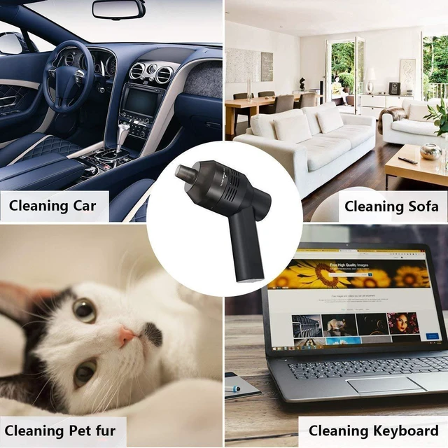 Alt view image 12 of 12 - NEW Cordless Mini Vacuum Cleaner,Portable Computer Vacuum for Car Laptop Sewing Machine Keyboard Vac USB Desk Crumbs Hairs Dust Cleaners