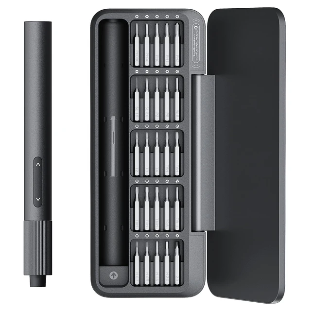 Alt view image 8 of 14 - 25-in-1 Mini Electric Screwdriver, 3.7V Precision Screwdriver Set, USB-C Rechargeable, Compact Magnetic Tool for Phone, Laptop, Camera, DIY Projects, Electronics Repair
