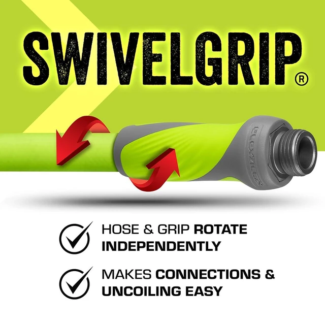 Alt view image 11 of 14 - Garden Hose with SwivelGrip, 5/8 in. x 25 ft., Lightweight All-Weather Water Hose, Durable and Flexible, Leak-Free Connections