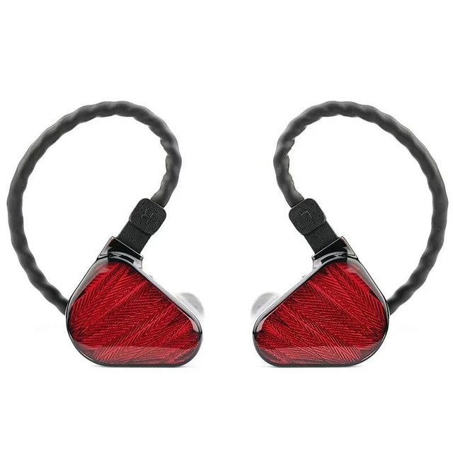 Alt view image 5 of 6 - RED Dual Dynamic Drivers in-Ear Headphone Gaming Earbuds HiFi Wired Earbuds