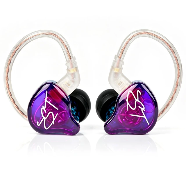 Alt view image 8 of 14 - Colorful Hybrid Banlance Armature with Dynamic Ear Earphone 1BA+1DD HiFi Headset KZ in Ear Monitor Headphone Wired Earbuds IEM Earphone Gaming Ear Buds (Colorful/zst Without Microphone)