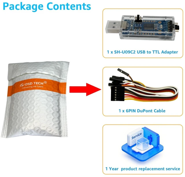 Alt view image 14 of 14 - USB to TTL Adapter Built-in FTDI FT232RL IC for Debugging and Programming