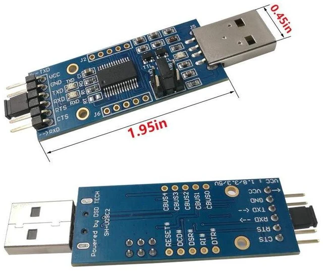 Alt view image 12 of 14 - USB to TTL Adapter Built-in FTDI FT232RL IC for Debugging and Programming