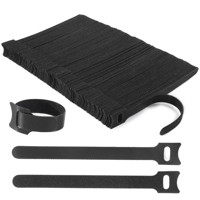 Alt view image 13 of 13 - Reusable Cable Ties, 210 PCS 6 Inches Adjustable Cord Straps Wire Organizer Cord Wrap and Hook Loop Cable Management