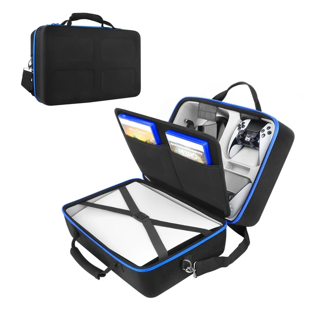 Alt view image 7 of 12 - Hard Shell Carrying Case for Playstation 5 Console, Travel Case for PS5 Disc Digital Edition, Storage Bag for PS5 Controllers and Other Accessories