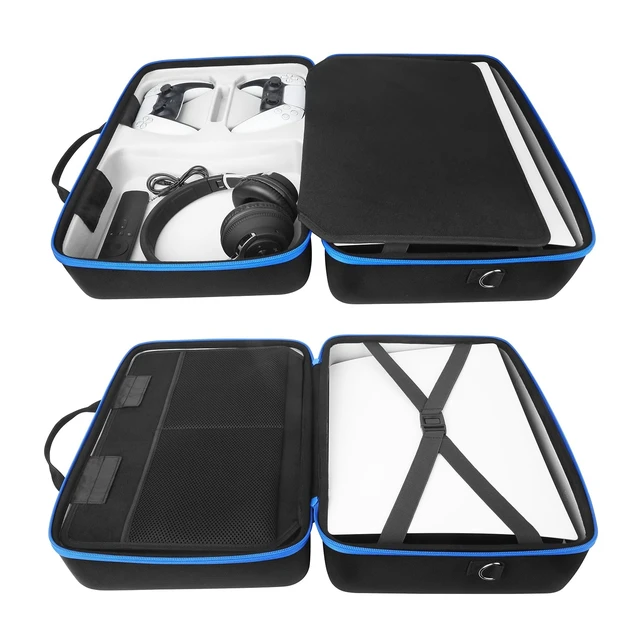 Alt view image 8 of 12 - Hard Shell Carrying Case for Playstation 5 Console, Travel Case for PS5 Disc Digital Edition, Storage Bag for PS5 Controllers and Other Accessories