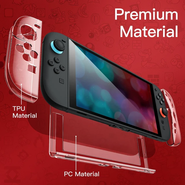 Alt view image 10 of 14 - Clear Dockable Case for Nintendo Switch 2 (2025) 7.9 Inch, Soft TPU Grip Cover for Joy-Con Detachable, Slim Carrying Protective PC Back Shell, Anti-Scratch