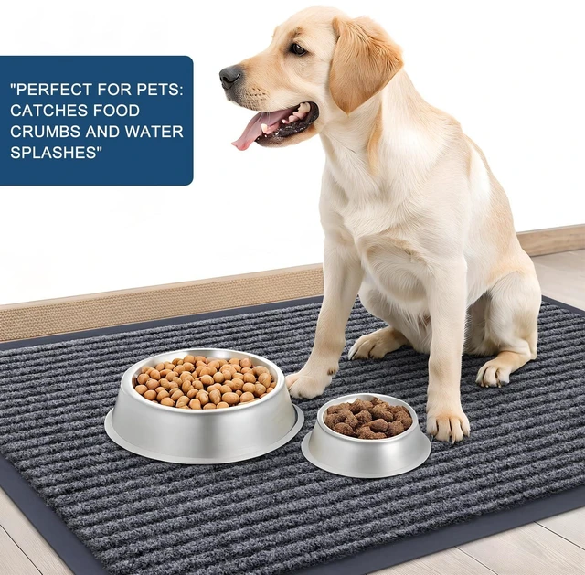 Alt view image 13 of 14 - Front Door Mat Indoor Outdoor Entrance, 2-Pack 29.5 x 17 Inch, Waterproof Heavy Duty Doormat, Fade Resistant, Low Profile, Easy Clean Patio Porch Welcome Floor Mats for Entry, Grey