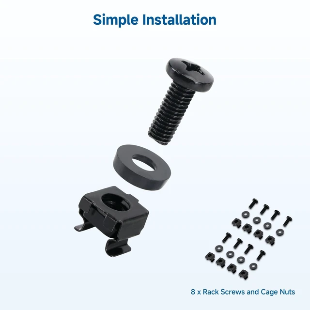 Alt view image 13 of 14 - 2-Pack Rackmount or Wall Mount 1U 19 Brush Panel (19-inch Rack Mount Brush Panel 1U) in Black