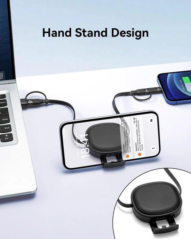 Alt view image 13 of 14 - 5 in 1 Multi Charging Cable, 2Pack Retractable Lightning Charger Cable 65W USB C to USB C Fast Charging,Multiple USBC Cord Multi Car Charger for iPhone 17/16/15/14 Pro Max,iPad,Samsung S25 S24,Tablets