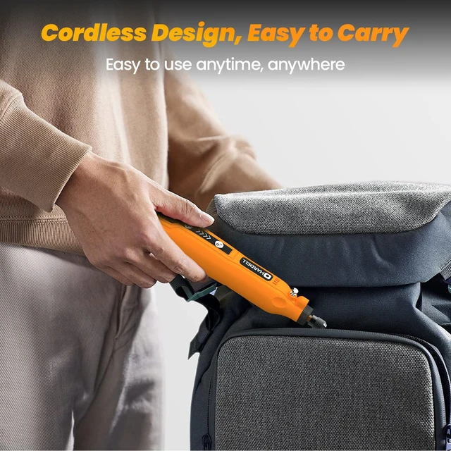Alt view image 13 of 14 - Mini Cordless Rotary Tool, 5-Speed and USB Charging Rotary Tool Kit with 69 Accessories, Multi-Purpose 3.7V Power Rotary Tool for Sanding, Polishing, Drilling, Etching, Engraving, DIY Crafts