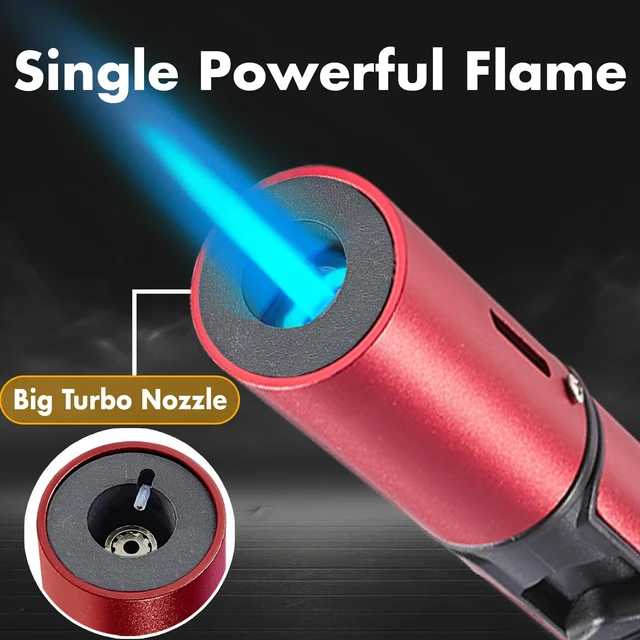 Alt view image 10 of 14 - 3 Pack Butane Torch Lighters, 6-inch Refillable Pen Lighter Adjustable Jet Flame Butane Lighter for Grill BBQ Camping (Gas Not Included)