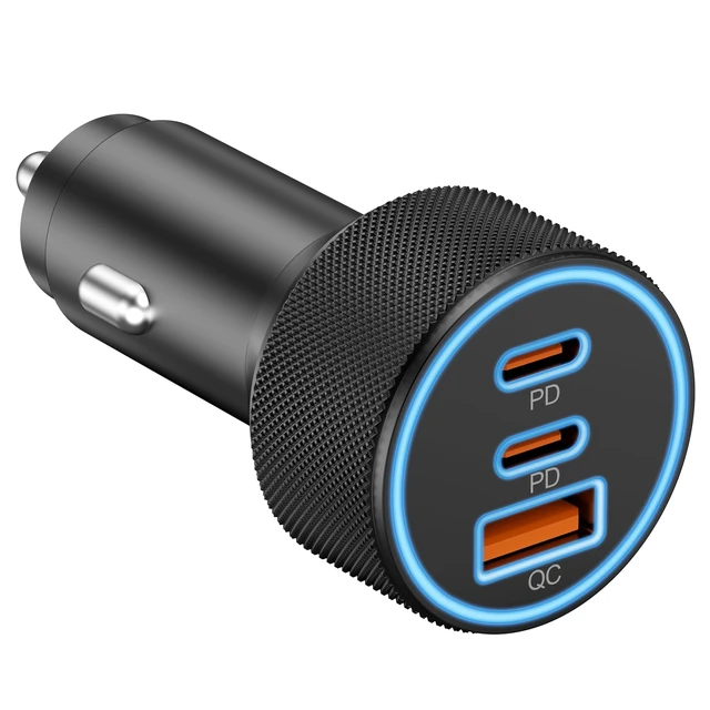 Alt view image 8 of 14 - Car Charger USB C, 3-Port 67W Dual USB-C & USB-A Car Phone Charger Accessories Power Adapter Fast Charging Cigarette Lighter for iPhone 17/16/15/14/13/12/11 Pro Max, iPad, Galaxy S26/S25/S24, Android