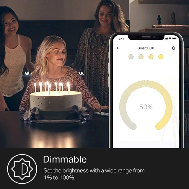Alt view image 11 of 14 - Smart Light Bulb KL110, LED Wi-Fi smart bulb works with Alexa and Google Home, A19 Dimmable, 2.4Ghz, No Hub Required, 800LM Soft White (2700K), 9W (60W Equivalent)