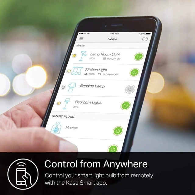 Alt view image 13 of 14 - Smart Light Bulb KL110, LED Wi-Fi smart bulb works with Alexa and Google Home, A19 Dimmable, 2.4Ghz, No Hub Required, 800LM Soft White (2700K), 9W (60W Equivalent)