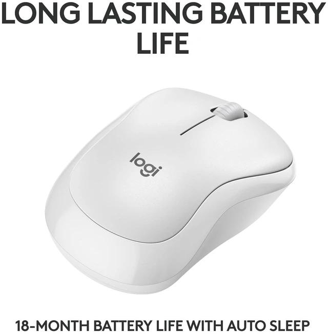 Alt view image 11 of 14 - M240 Compact Silent Bluetooth Wireless Mouse - Off White | Bluetooth connectivity, no USB receiver, quiet clicks, 3 non-customizable buttons, 18-month battery life, PC Mac compatible
